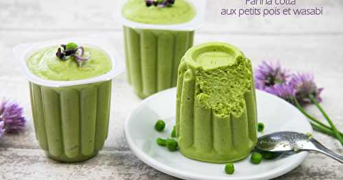 Panna cotta aux petits pois et wasabi