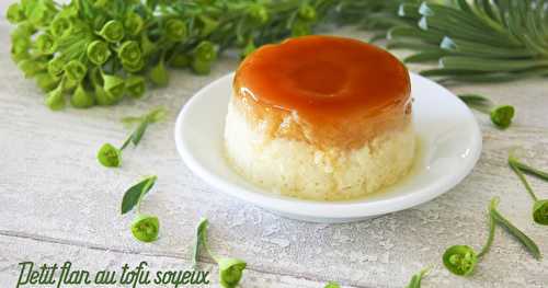 Petit flan au tofu soyeux au rhum et à l'ananas