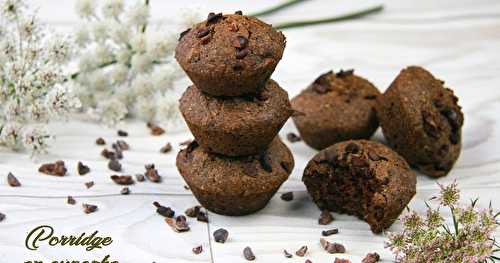 Porridge au cacao en cupcakes