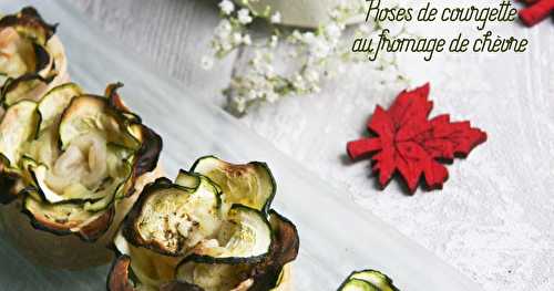 Roses de courgette au fromage de chèvre