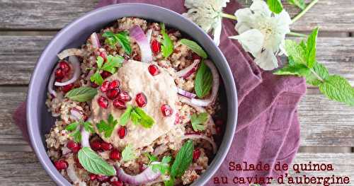 Salade de quinoa au caviar d'aubergine