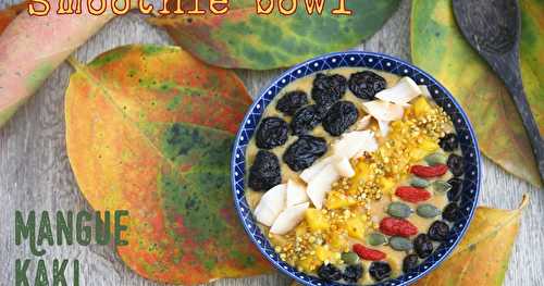 Smoothie bowl à la mangue et au kaki