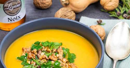 Soupe de butternut aux noix