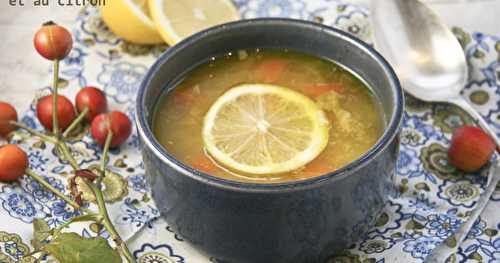 Soupe grecque au riz  et au citron  (Avgolemono)