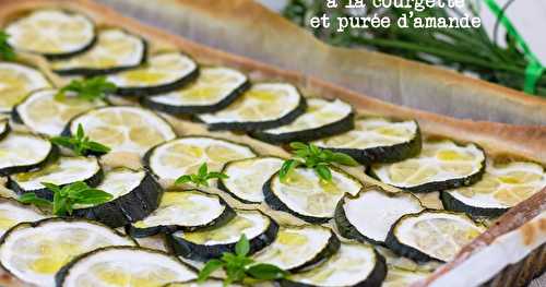 Tarte fine à la courgette et purée d'amande