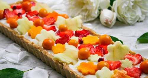 Tarte minute à la crème de cajou et aux fruits