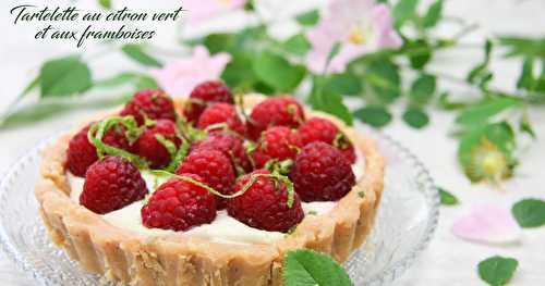 Tartelette au citron vert et aux framboises