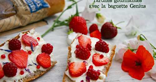 Tartines gourmandes avec la baguette Génius