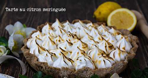 Tarte au citron meringuée végétalienne et sans gluten