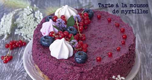 Tarte végétale à la mousse de myrtille