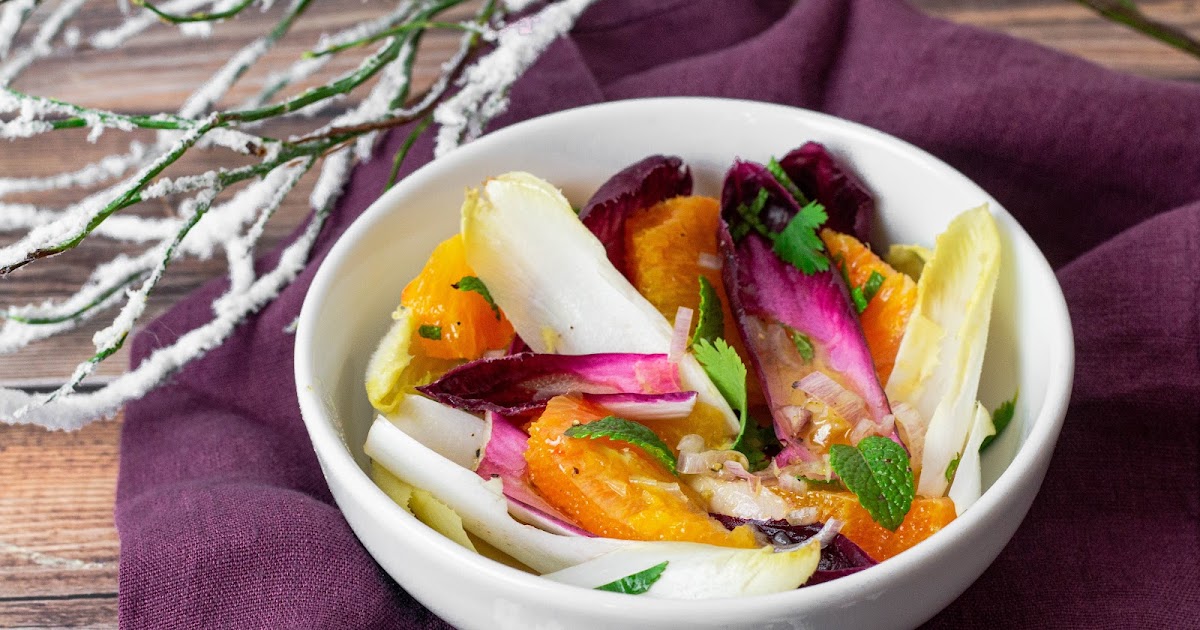 Salade d'endives à l'orange et vinaigrette à la fleur d'oranger