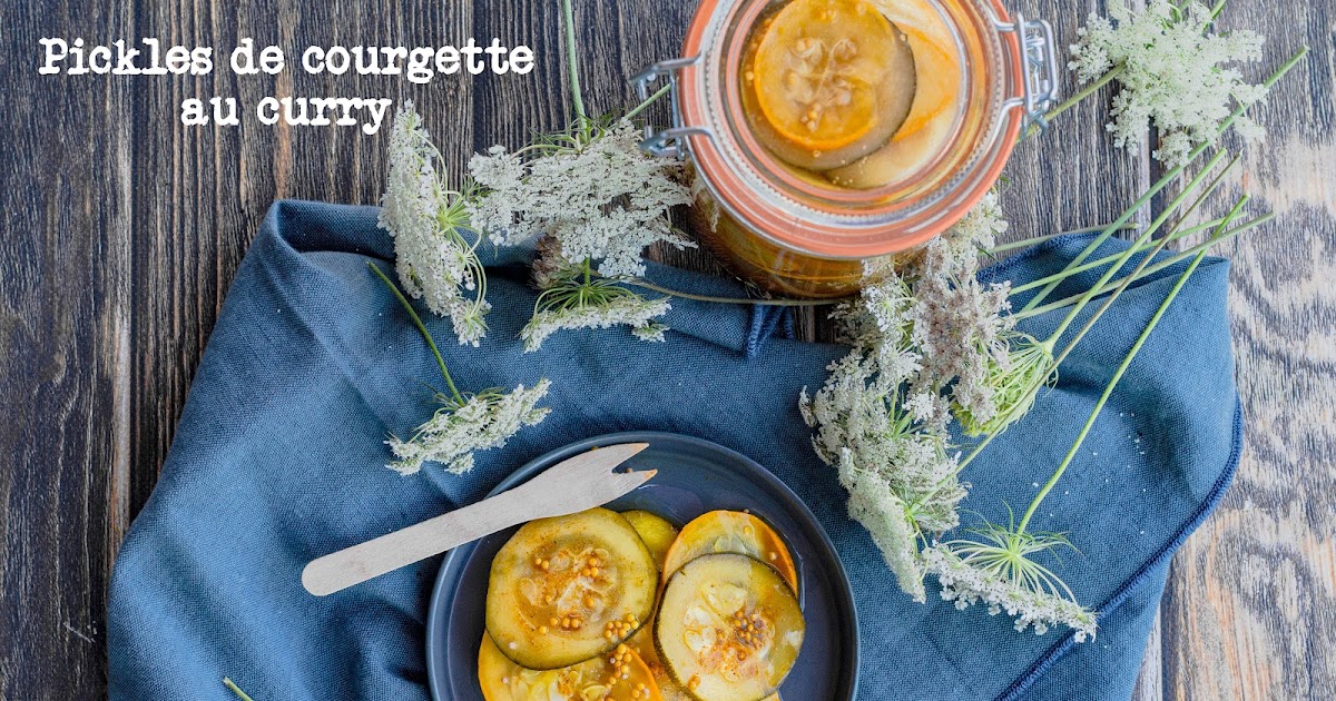 Pickles de courgette au curry