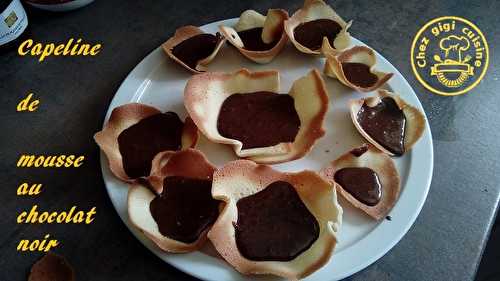 CAPELINES DE MOUSSE AU CHOCOLAT NOIR 