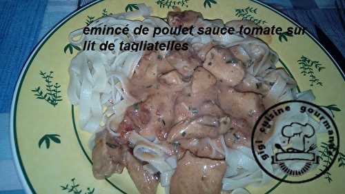 EMINCE de POULET tomates et tagliatelles au cookéo