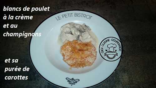 BLANC DE POULET A LA CREME ET CHAMPIGNONS (cookéo)