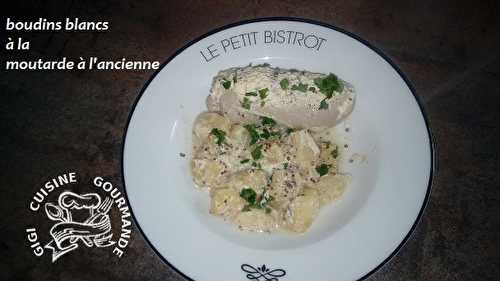 BOUDINS BLANCS et POMMES à la moutarde à l'ancienne (cookéo)