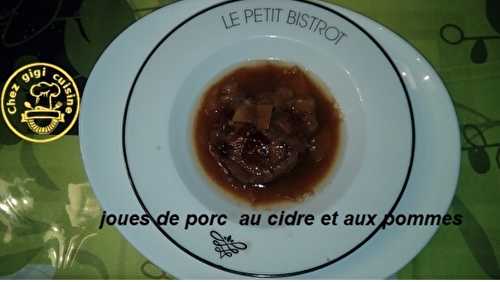 JOUES DE PORC AU CIDRE ET POMMES