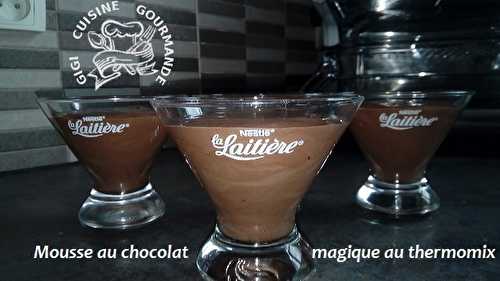 Mousse au chocolat magique au thermomix