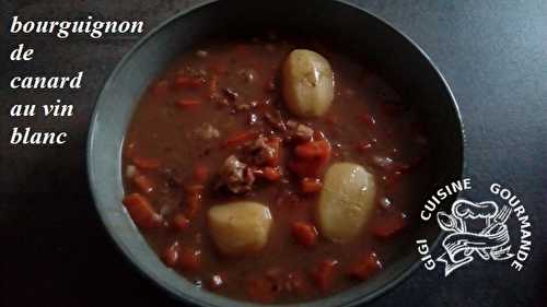 BOURGUIGNON de CANARD au vin blanc (COOKEO)