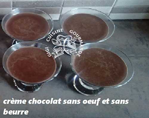 Crème chocolat sans oeuf et sans beurre (thermomix)