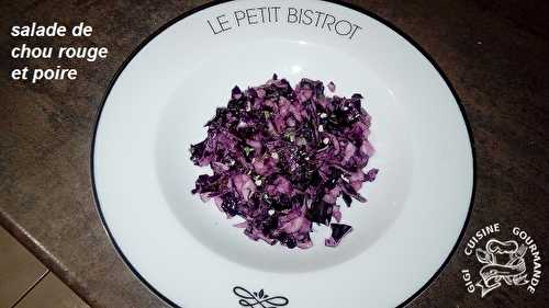 Salade de chou rouge et poire au thermomix