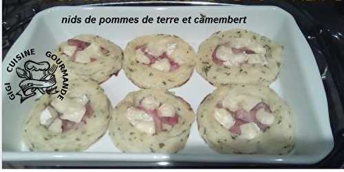 Nids de pommes de terre et camembert (cookéo)