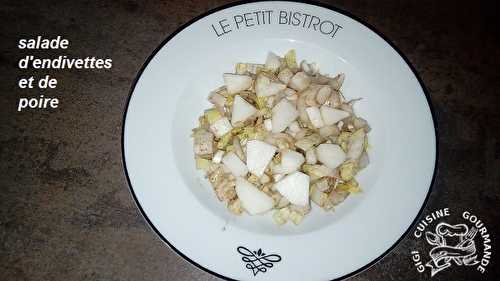 Salade d'endivettes et poire