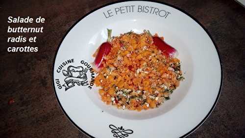 Salade de butternut, radis et carottes (thermomix)