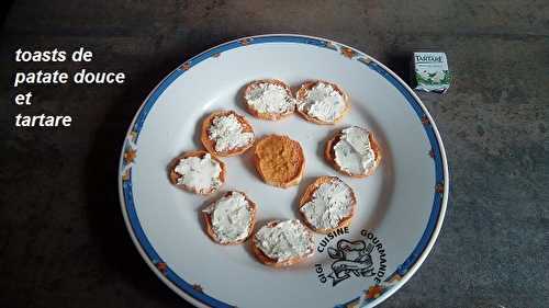 Toasts de patates douces au tartare