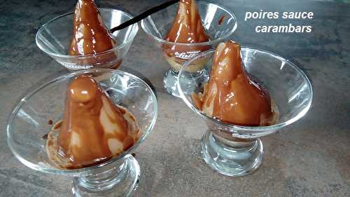 Poires sauce carambar