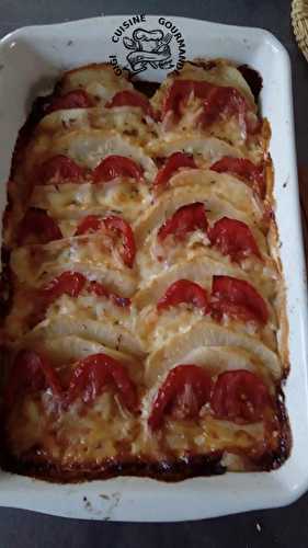 Lasagnes de céléri tomates et fromage à raclette