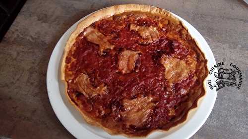 Tarte au rocamadour et tomates