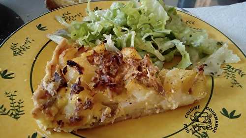 Quiche au pommes de terre - oignon et thon