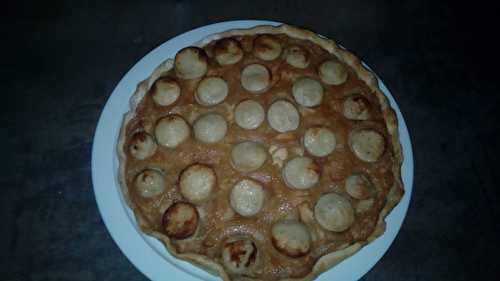 Tarte au boudin et compote 