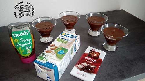 Mousse chocolat, agave et lait d'amande