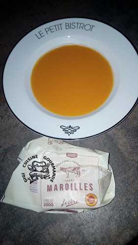 Velouté de potiron et Maroilles