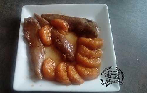 AIGUILLETTES DE CANARD AUX CLEMENTINES 