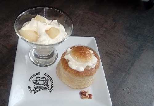 BOUCHEE A LA REINE SUCREE à LA MASCARPONE ET POIRE