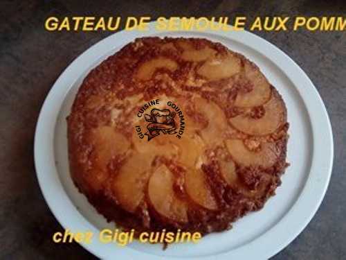 GATEAU DE SEMOULE AUX POMMES 