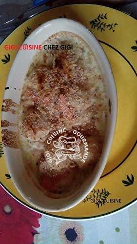 GRATIN DE NOIX DE SAINT JACQUES AVEC CORAIL 