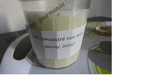 Lait concentré non sucré