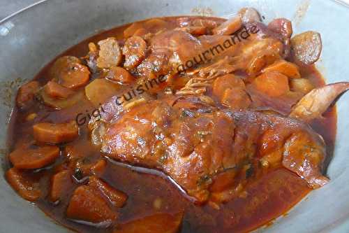 Lapin aux carottes sauce tomates 