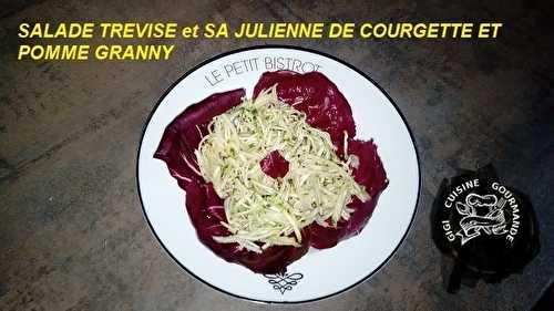 Trévise et sa julienne de courgette et pommes Granny