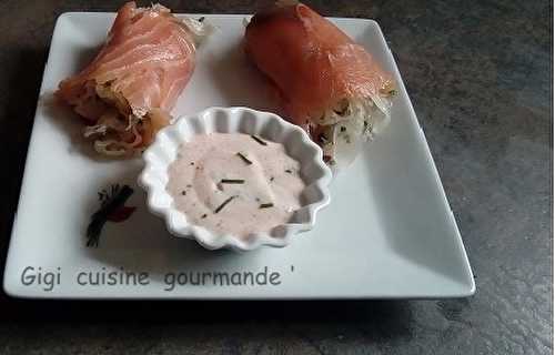 Roulade de saumon à la choucroute