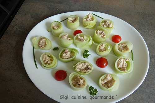 Bouchées de concombre au thon