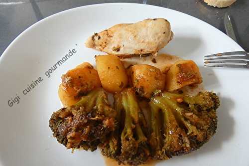 Filets de poulet accompagnés de brocolis