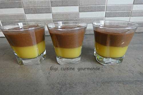 Mousse chocolat sur sa gelée d'orange