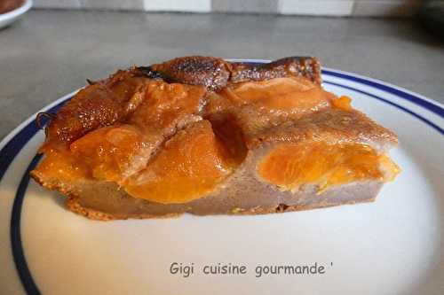 Clafouti chocolat et abricots frais