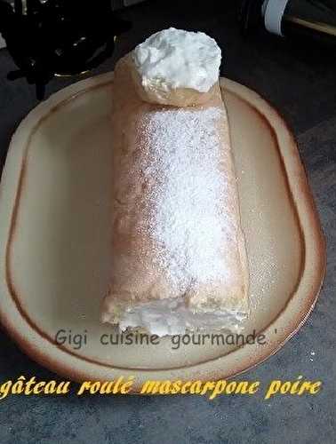 Gâteau roulé poire et mascarpone