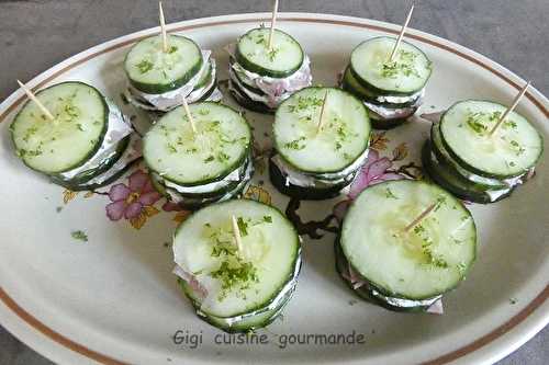 Mini burger de concombre et tartare